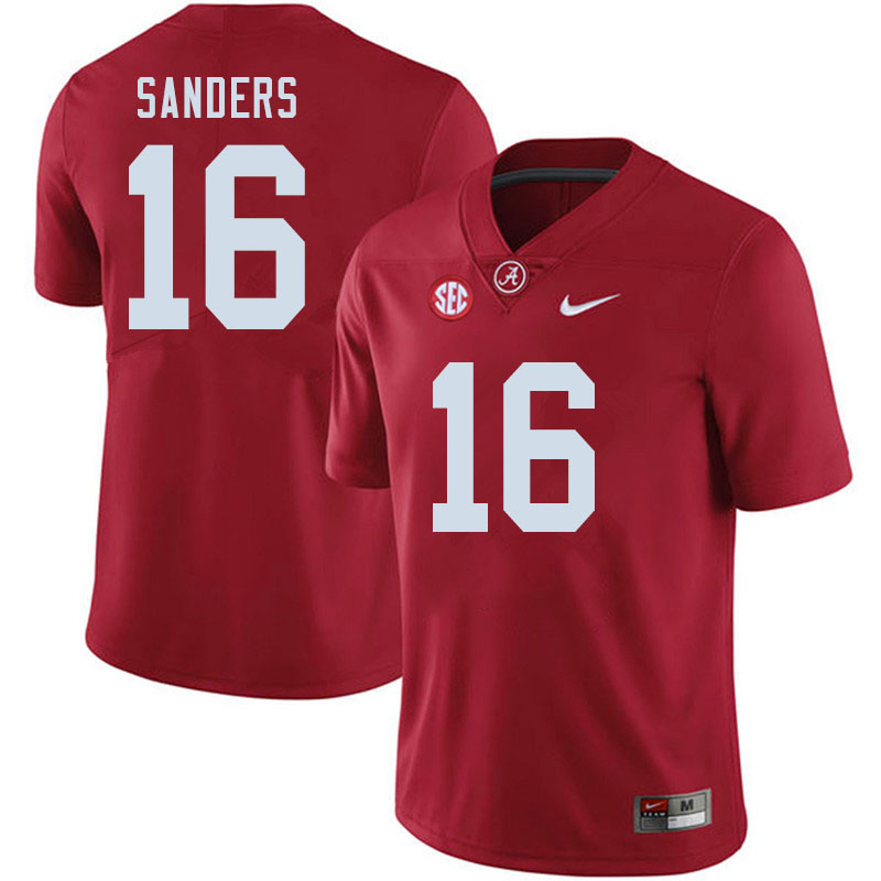 Men #16 Drew Sanders Alabama Crimson Tide College Football Jerseys Sale-Crimson